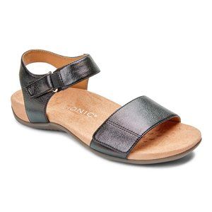 Vionic Black Metallic Marsala Sandal Women 6